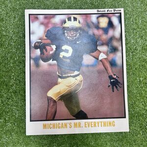 1997 Charles Woodson Detroit Free Press Insert 10x 13 Card Photo
